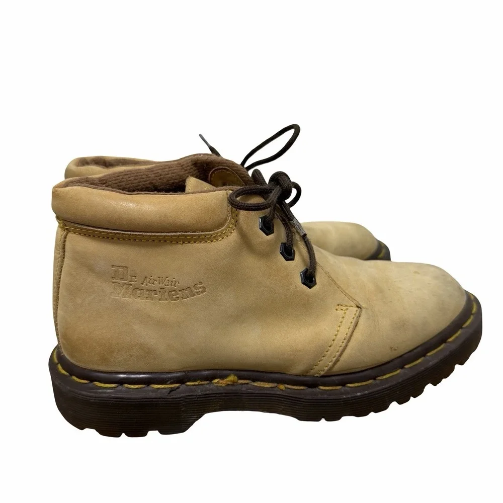 Vintage Dr Martens 8057 Boots‎ Mens UK 4 US 5 Tan Leather Chukka Made In England